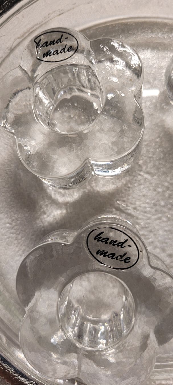 Glasi Hergiswil Bicchieri: Schale Hergiswiler-Glas mit Kerzenhalter – Nuovo (secondo la descrizione) da Mönchaltorf venduto da Joka013 3