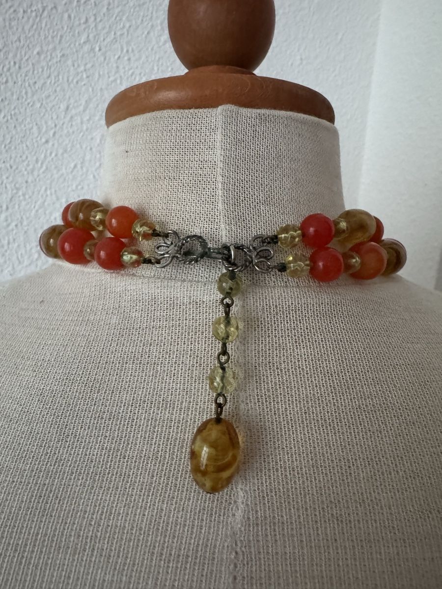 Catenine: Collier vintage double rang en verre – Usato da Morges venduto da sandy069 2