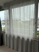 Design Tagesvorhänge Grau-Taupe Leinenoptik 945cm in 5 Teile