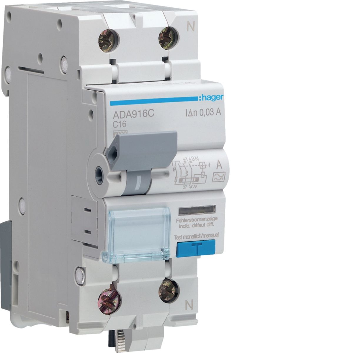 Hager Interruttori: Hager FI/LS 16A 1LN ADA916C 6kA – Nuovo e nell'imballaggio originale da Bassersdorf venduto da van_9j7w