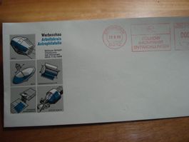 Brief Frankiermaschine, Bundespost, 000 Aufdruck, Raumfahrt