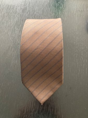 Krawatte braun/dunkelblau 9,5cm