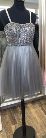 Festliches Pailletten-Kleid mit Tüllrock, Gr. 46 NEU