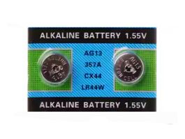 2 Stück: LR44 AG13 357A A76 G13A Batterien 1,5V Knopfzelle