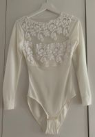 Body Damen Langarmbody  Spitzen-Dekolleté