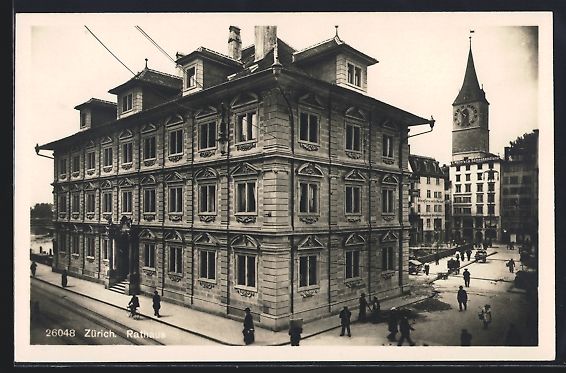 Cartoline postali: AK Zürich, Rathaus – Usato da Berlin venduto da bartko-reher