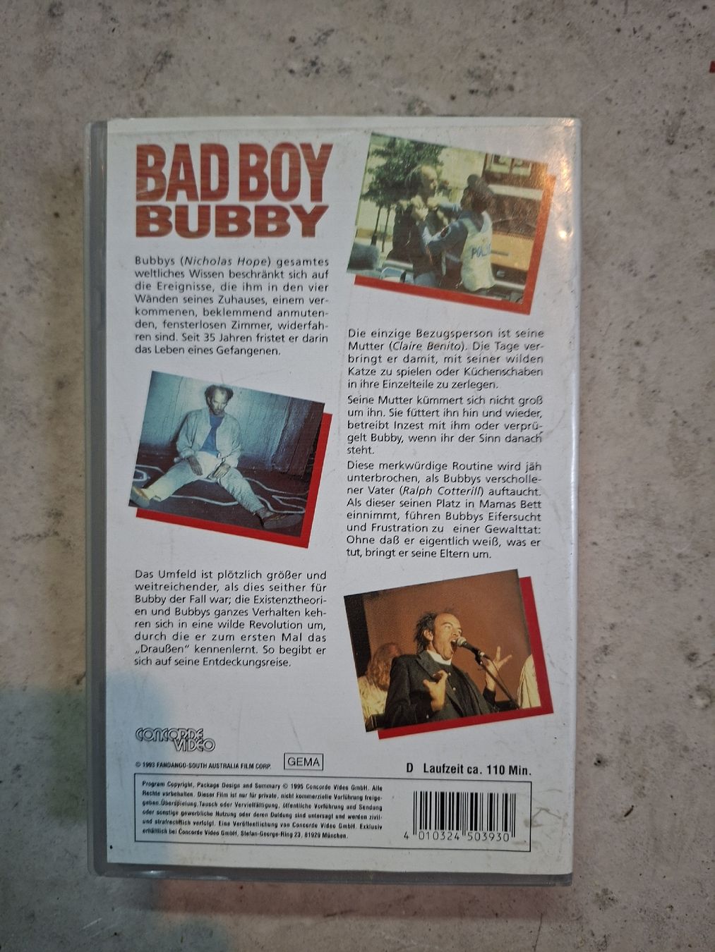 Tutti i VHS: Bad Boy Bubby VHS – Usato da Rothenhausen venduto da sfr_kr9t 1