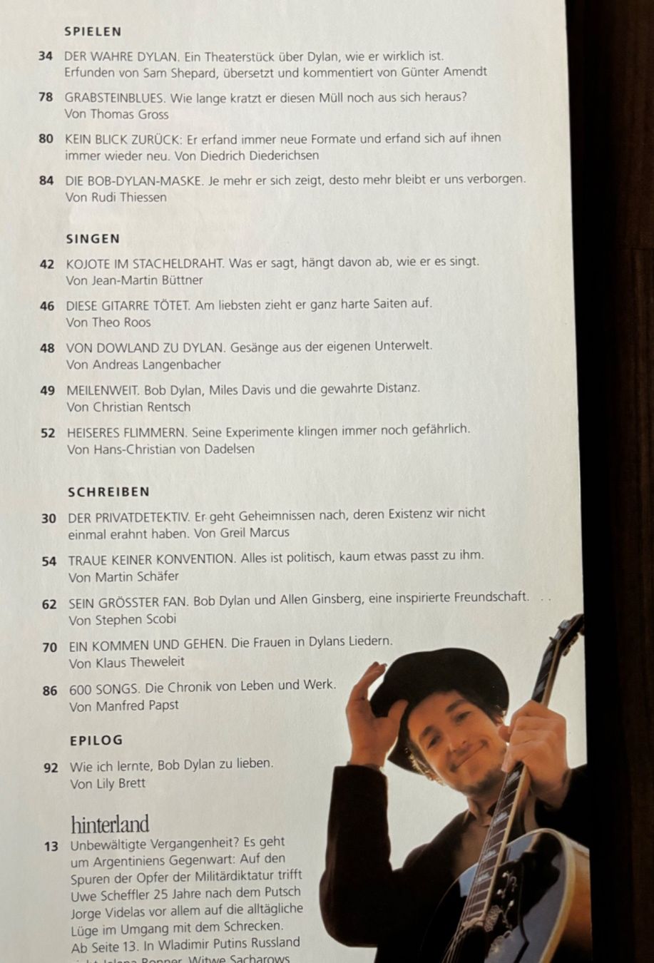 Libri: Bob Dylan, der Fremde - Du 716 - Mai 2001 – Usato da Speicher venduto da CH-Schatzkammer 1