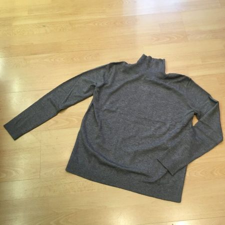 Max Mara Weekend Turtle Neck Pulli JUST Seide Mix grau Gr XL