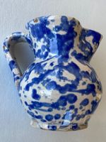 Krug blau weiss, Tupfen Keramik, antikes Objekt