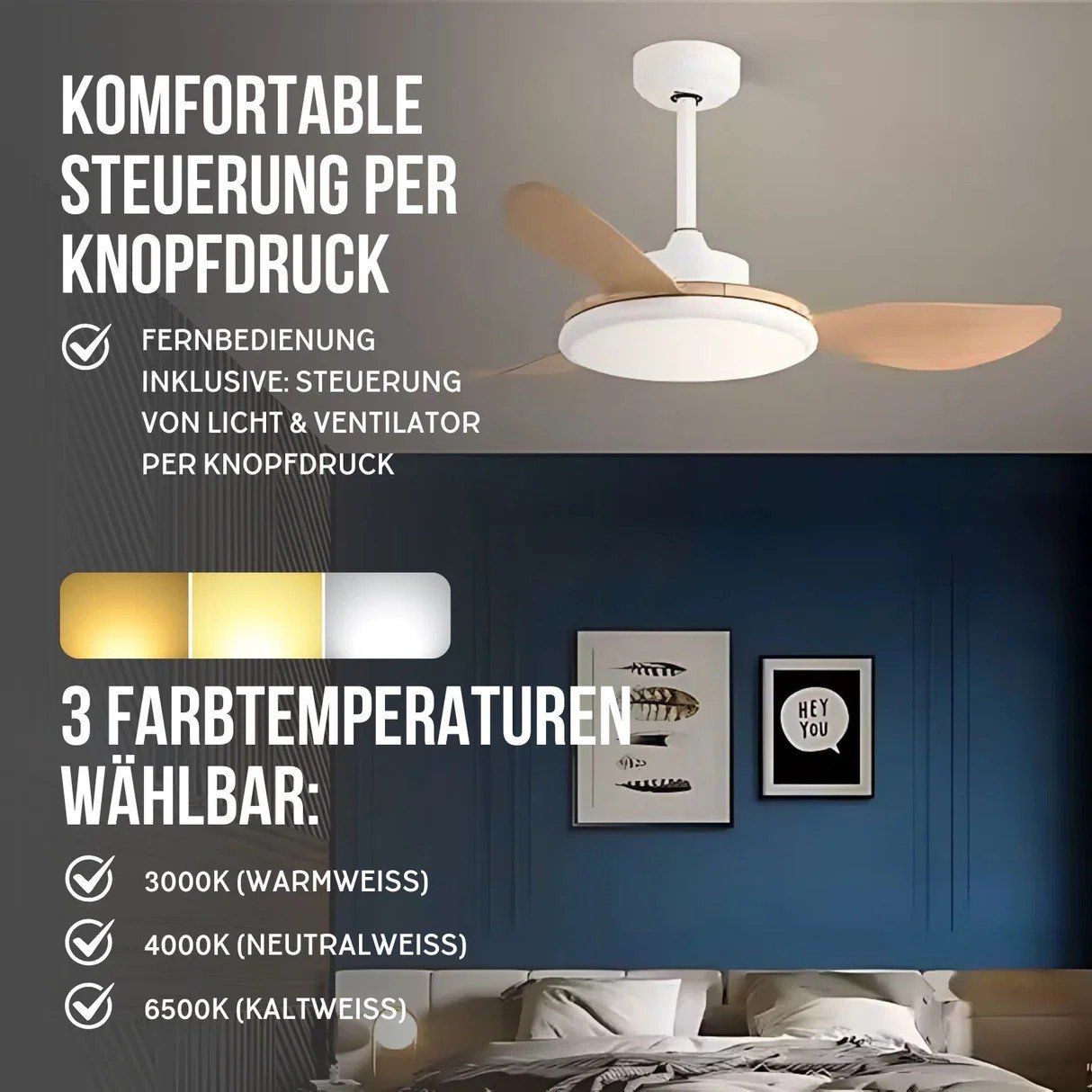 Ventilatori: Ventilateur de plafond avec lumière – Usato da Zumholz venduto da PemFabienne 4