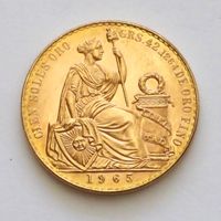 PERU, Cien (100) Soles Oro 1965 - Gold - TOP  unz /unc !