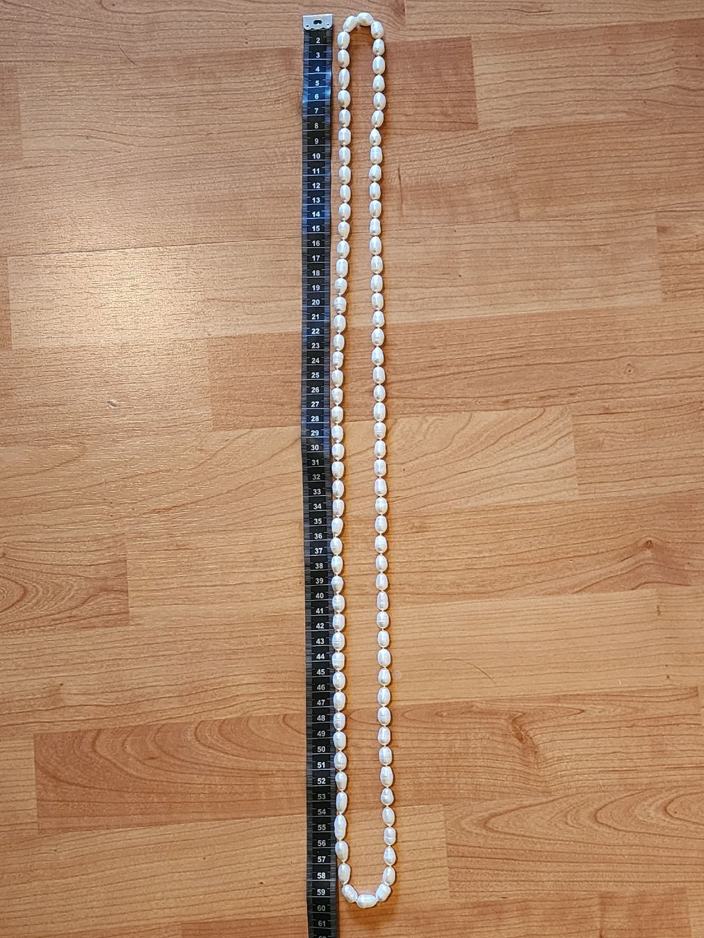 Perlen (unechte): Echte Süsswasser-Perlenkette / Lange Perlen-Kollier – Neu (gemäss Beschreibung) aus Berneck von erato6 2