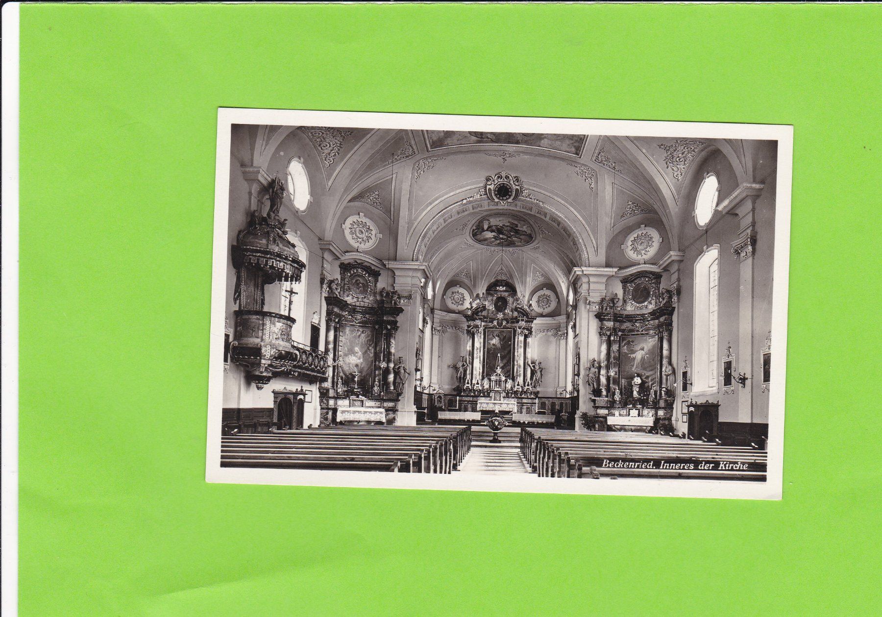 Cartoline postali: Beckenried, Inneres der Kirche – Usato da St. Peterzell venduto da neckertal