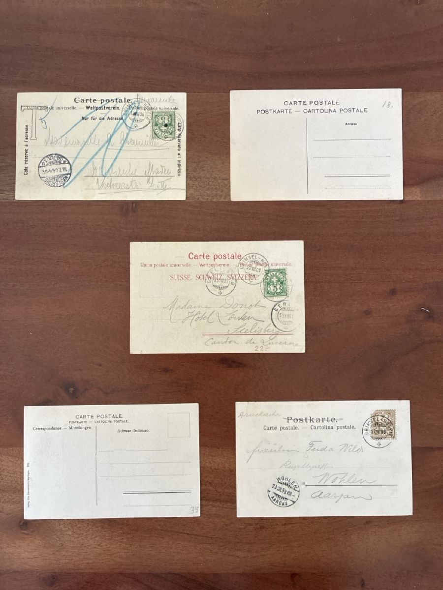 Cartoline postali: 10 Ansichtskarten Schweiz vom Grimsel BE. A – Usato da Oftringen venduto da Cla.vD.74 1