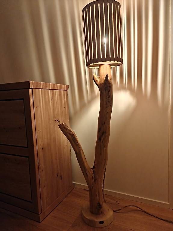 Lampade: Design Stehhlampe aus Echtholz – Nuovo (secondo la descrizione) da Schwyz venduto da alex2909 2