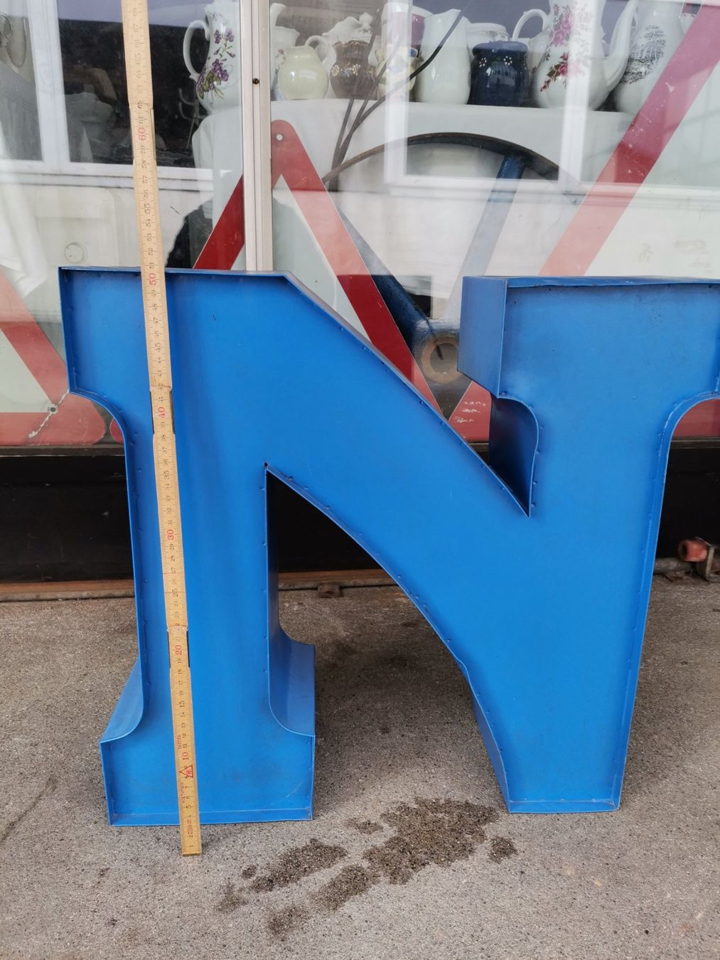 Tutte le decorazioni: Blechbuchstabe N, N Buchstabe, Werbebuchstabe – Usato da Wiedlisbach venduto da materialkreislauf 1