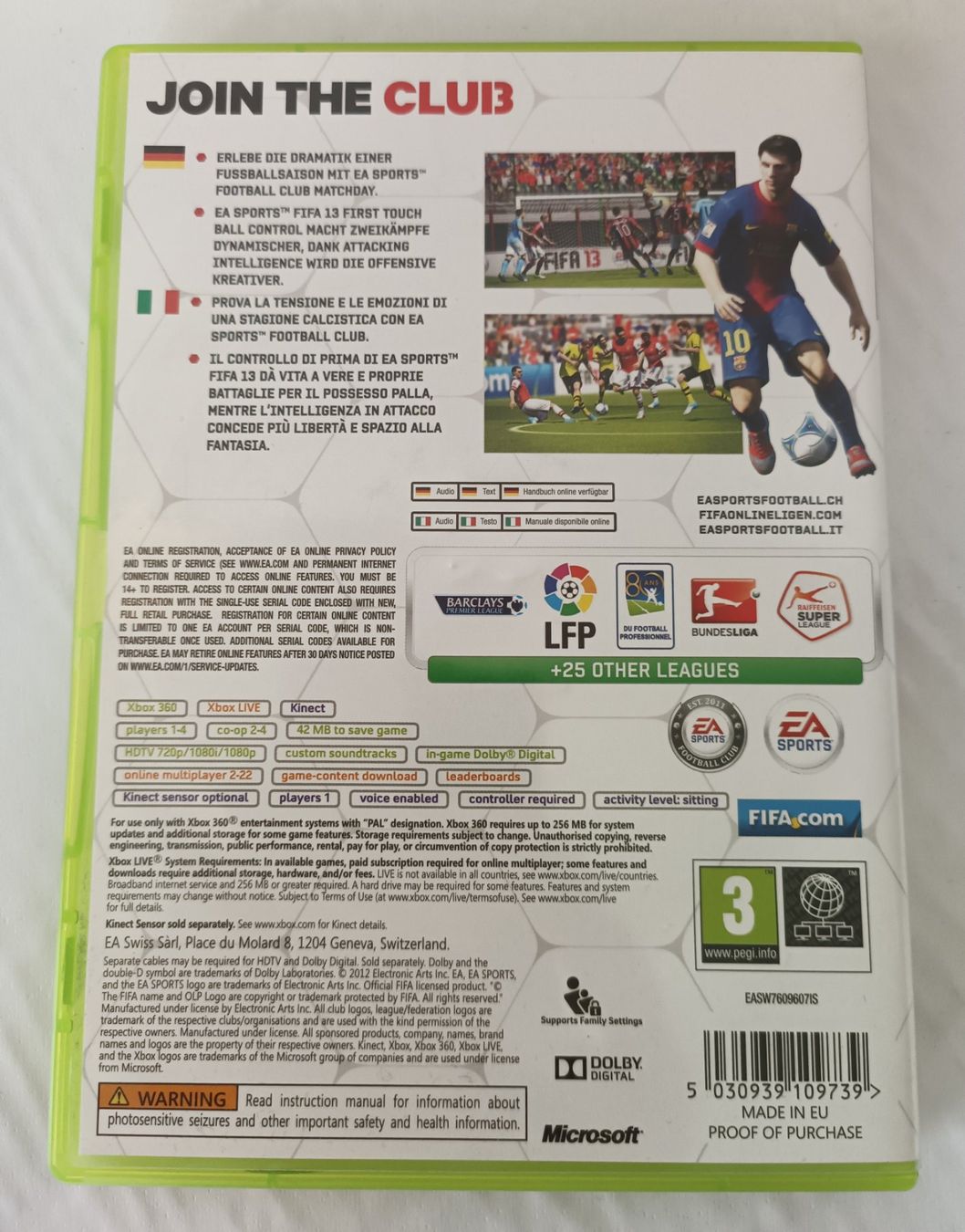 Microsoft Giochi: Xbox 360 Game: FIFA 13 – Usato da Oberhofen Thun'see venduto da cri_6md2 1