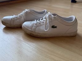 Lacoste Schuhe Gr. 36 (weiss mit Krokodil grün)