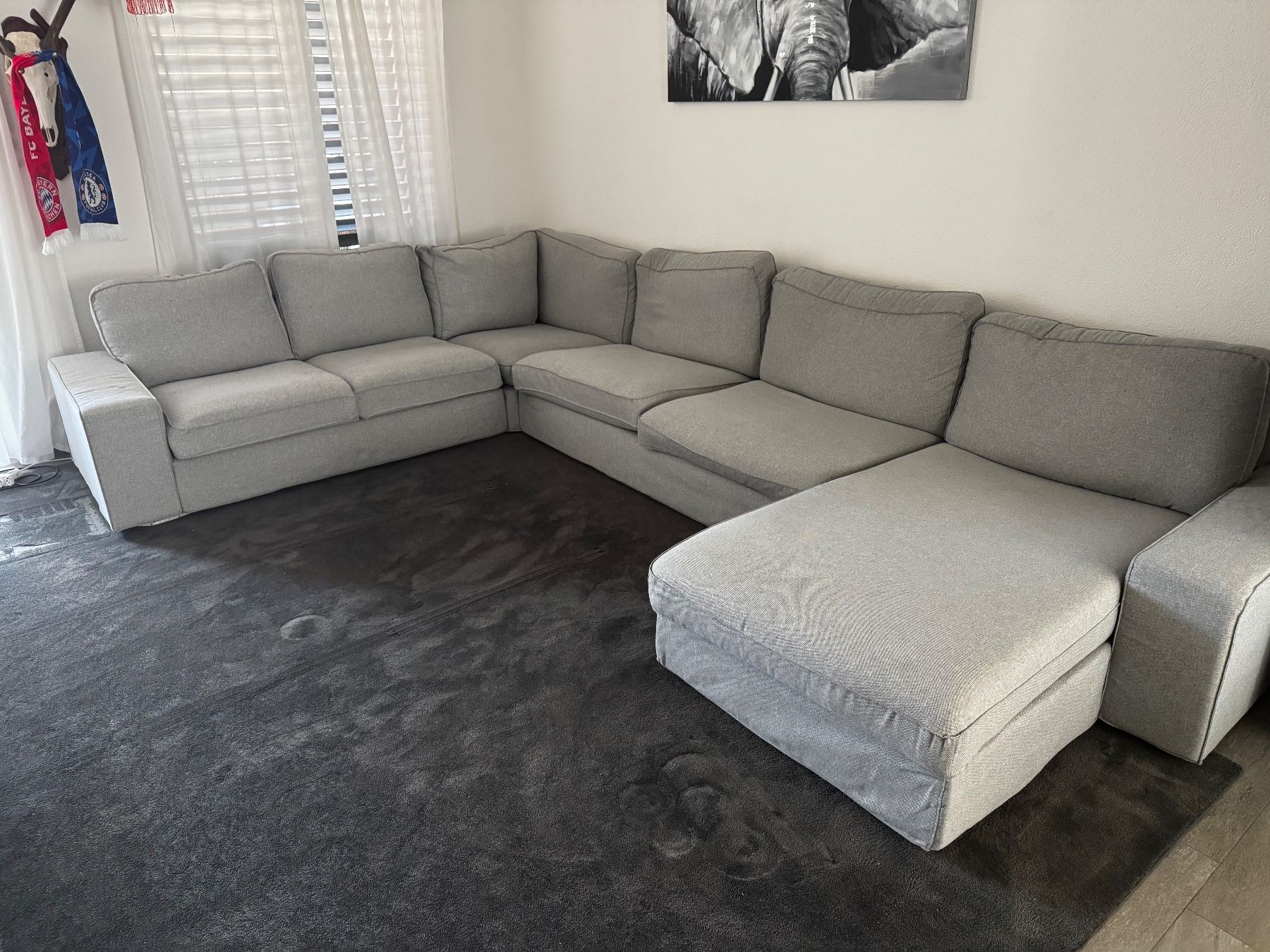 Ikea Sofas: IKEA KIVIK Ecksofa - Grau - sehr gross – D'occasion à Männedorf par lor_z8w2 1