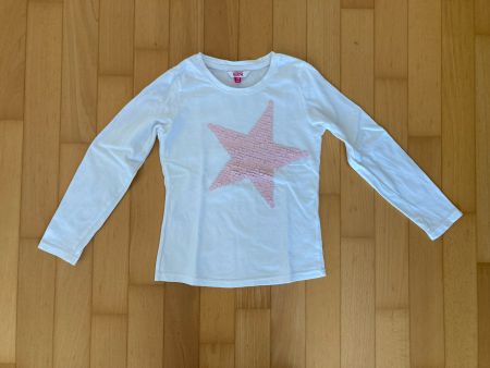 Langarm Shirt mit Stern (Wendepailletten)