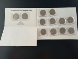 Gedenkmünzen Set MDM "Wimbledon Sieger 1989