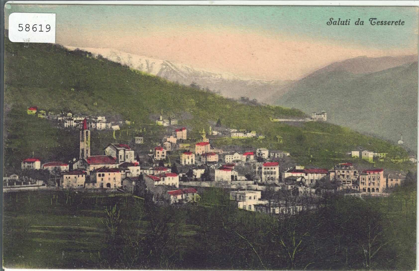Cartoline postali: Saluti da Tesserete - coloriert – Usato da Ettingen venduto da Kartenplanet