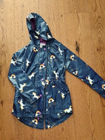 Regenjacke Cat & Jack Einhorn Motiv blau Gr 116 /122