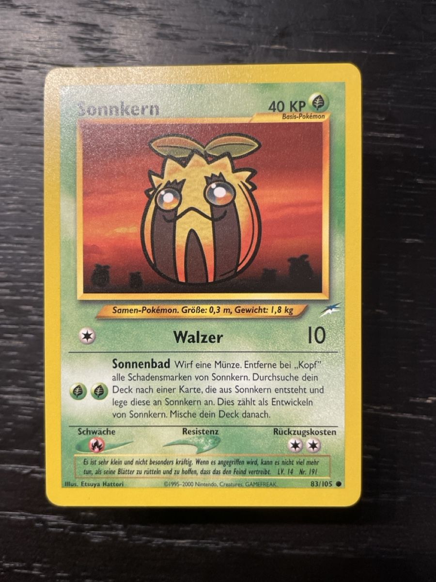 Pokémon Carte collezionabili: Sonnkern pokemon neo 83/105 – Usato da Hugelshofen venduto da Suimosa