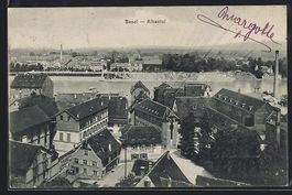 AK Basel, Albantal mit Strassenpartie