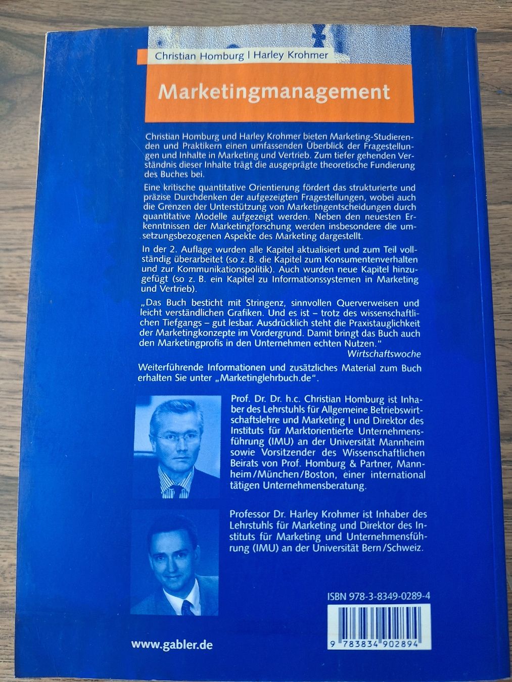 Libri: Marketingmanagement Textbook, 2nd Edition – Usato da Brugg AG venduto da ahauserd 2