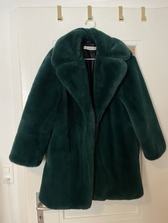 Wintermantel von Mango, Grün, Grösse M / L, mega Kuschelig!