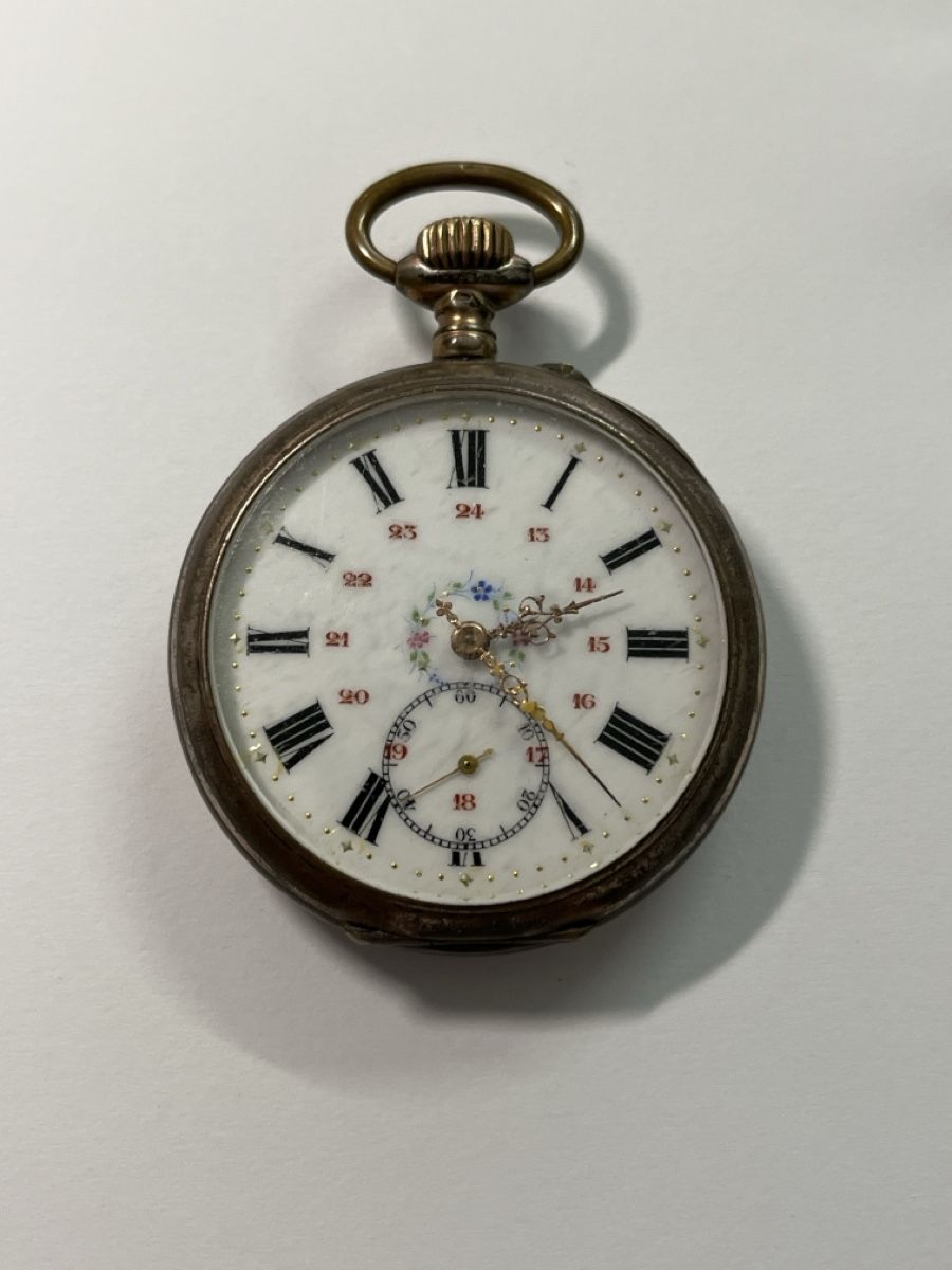 Montres: Antike Taschenuhr 0,800 Silber  – D'occasion à Rheineck par UhrenReinhardt