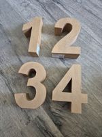 Bastelzahlen 1, 2, 3, 4 aus Karton - Ideal für Deko!