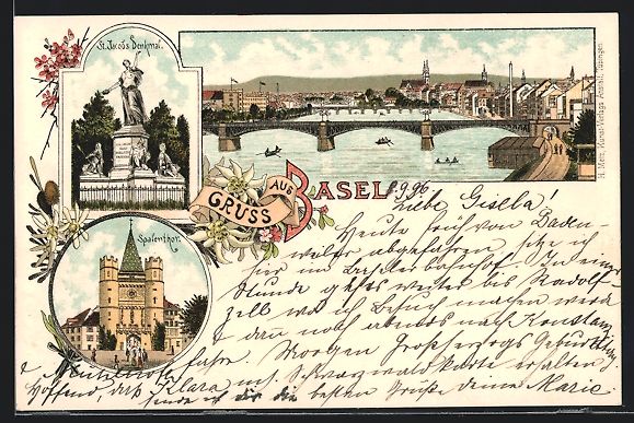 Cartes postales: Litho Basel, St. Jacobs Denkmal, Spalent – D'occasion à Berlin par bartko-reher