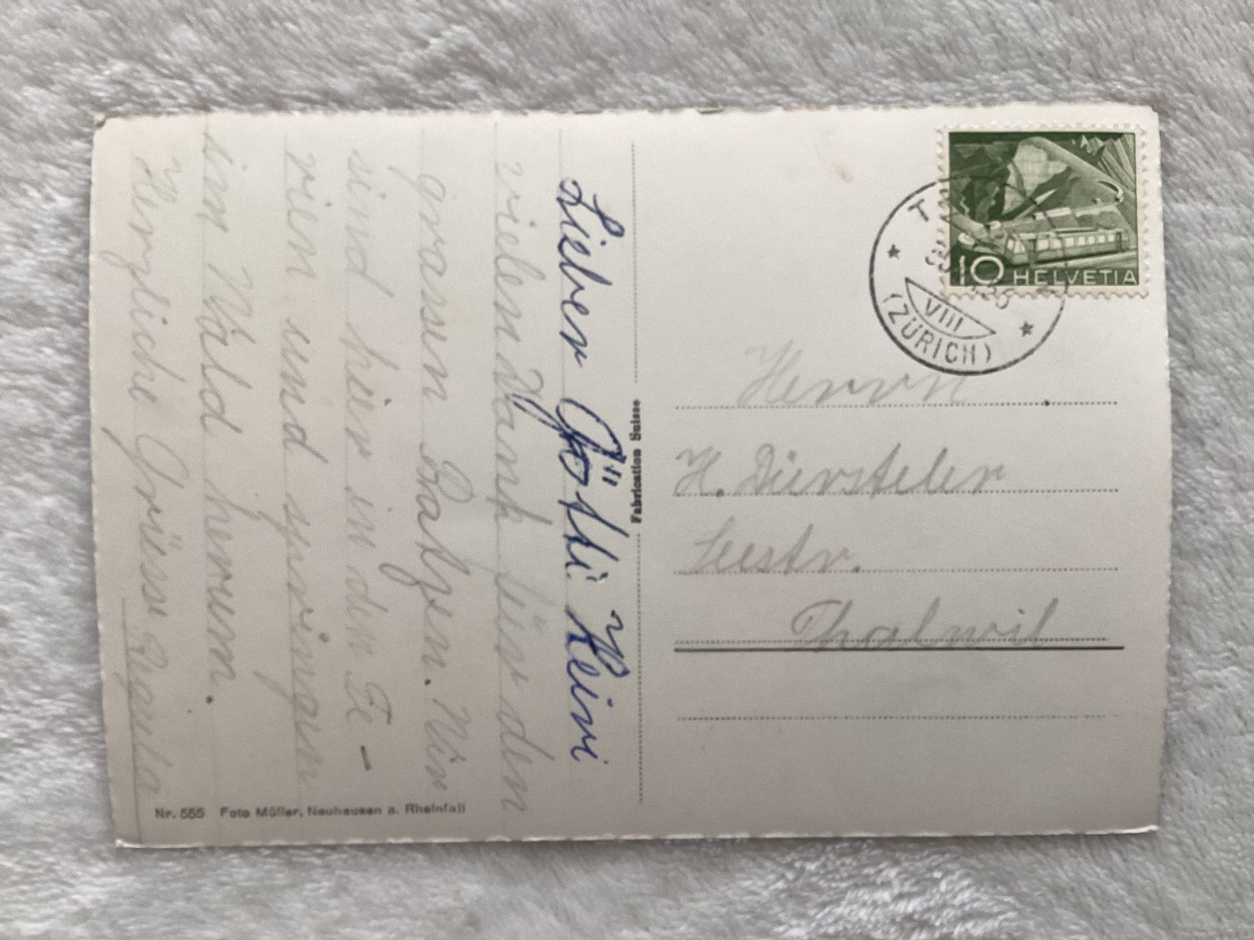 Cartoline postali: AK Trüllikon ZH 1955 – Usato da Zürich venduto da Tolima194 1