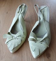 Roberto Santi Slingpumps Leder Grösse 38 hellgrün 