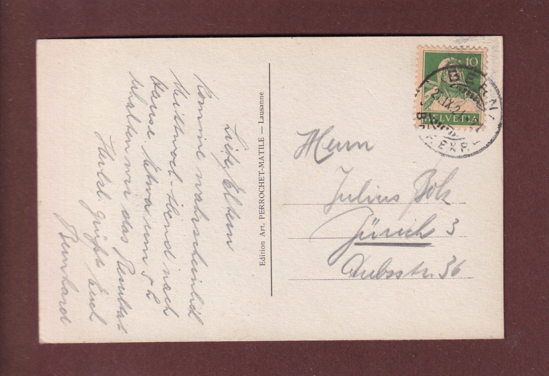 Cartoline postali: BERN - Zeitglockenturm - 1921 – Usato da Pully venduto da nicecards 1