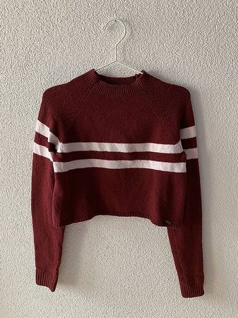 Hollister Pullover Rot Weiss