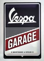 Vespa Garage Blechschild, Vintage Style