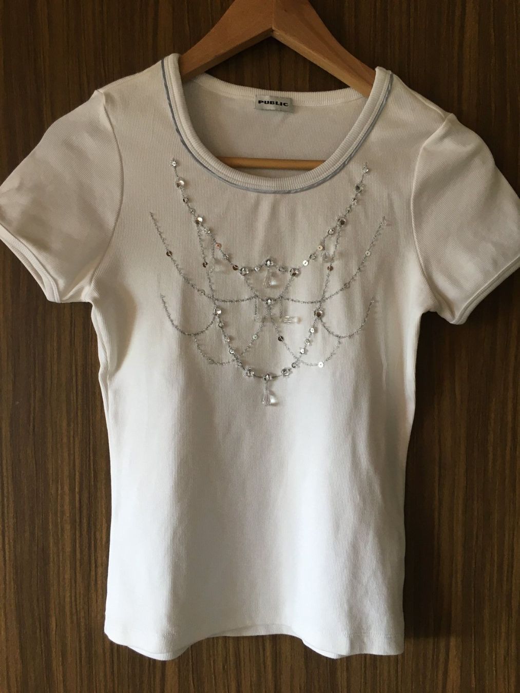 T-Shirts: PUBLIC Shirt, weiss, Gr. 36 – Gebraucht aus Arni AG von Mimo007 1