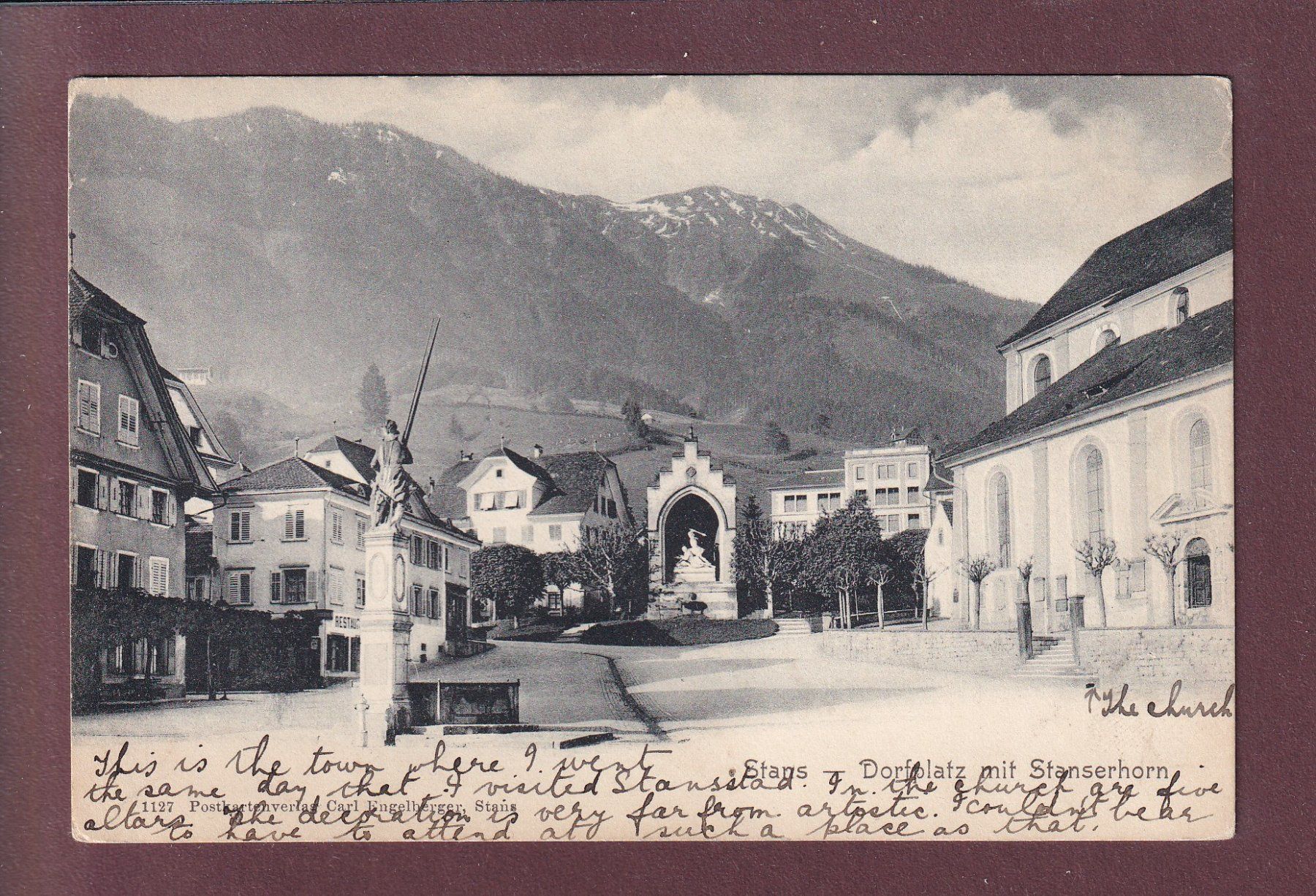 Cartoline postali: STANS - Dorfplatz – Usato da Pully venduto da nicecards