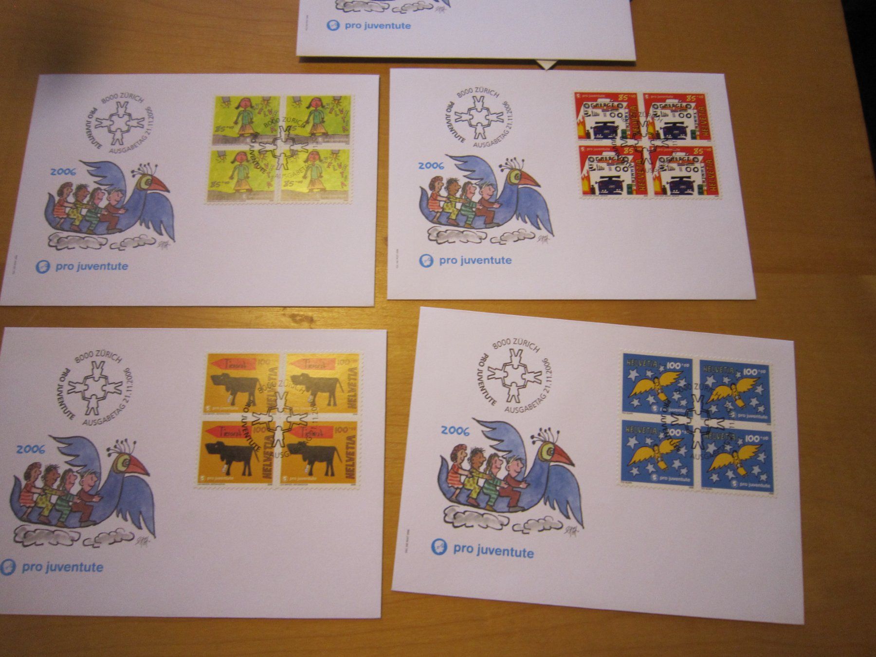 Tutti i francobolli: PJ 2006 FDC Serie einzeln und 4er – Usato da Giubiasco venduto da sal_9j6w 2