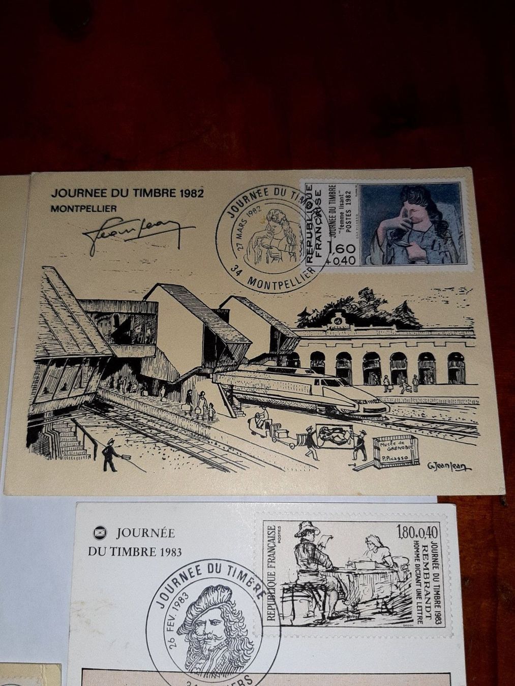 Cartoline postali: 4 cartes postales journee du timbre – Nuovo (secondo la descrizione) da Le locle venduto da juliensaran 4