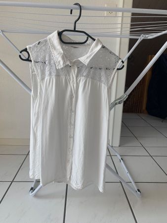 Bluse/Top Farbe Weiss, Grösse 38