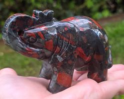 🐘❤️ Afrikanischer Blutsstein Elefant ❤️🐘 B 403g