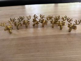 8 Serviettenringe Hirsch