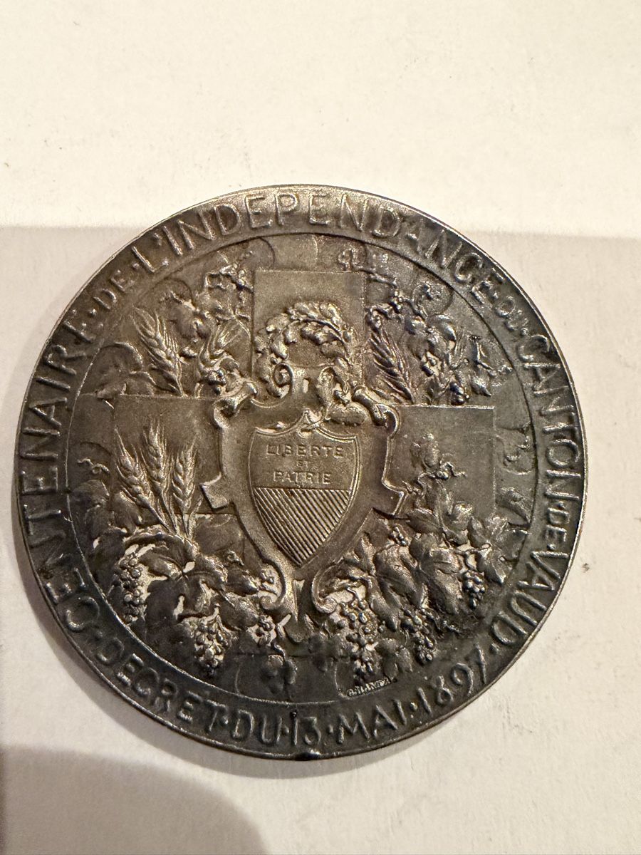 Medaglie: Médaille - Centenaire Indépendance Canton Vaud 1897 – Usato da Echallens venduto da JAR69 3