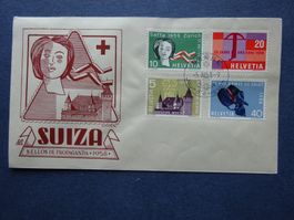 1958 FDC BERNE mit seltener Illustration - Adresslos