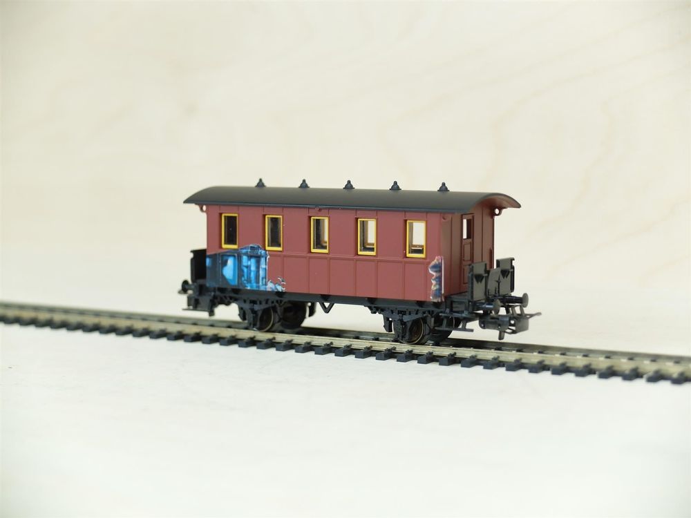 MÄRKLIN 4107 917 , Voiture à Plate Formes D' Extrémité à 2 Essieux Donnerbuchsen Feldschl%c3%b6sschen Neuf Bo